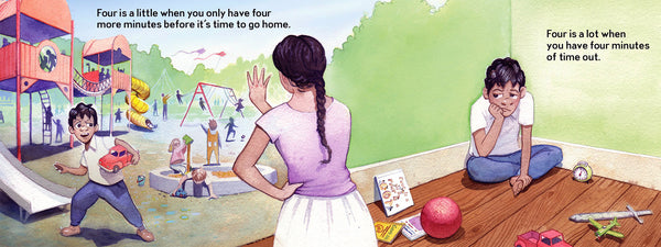 Four is a little, Four is a LOT, a birthday book for four-year-olds, minutes