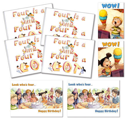 Four is a little, Four is a LOT, Hardback 4 Pack, for four 4 year olds