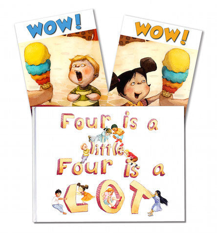 Four is a little, Four is a LOT, Hardback, with 4th Birthday Card
